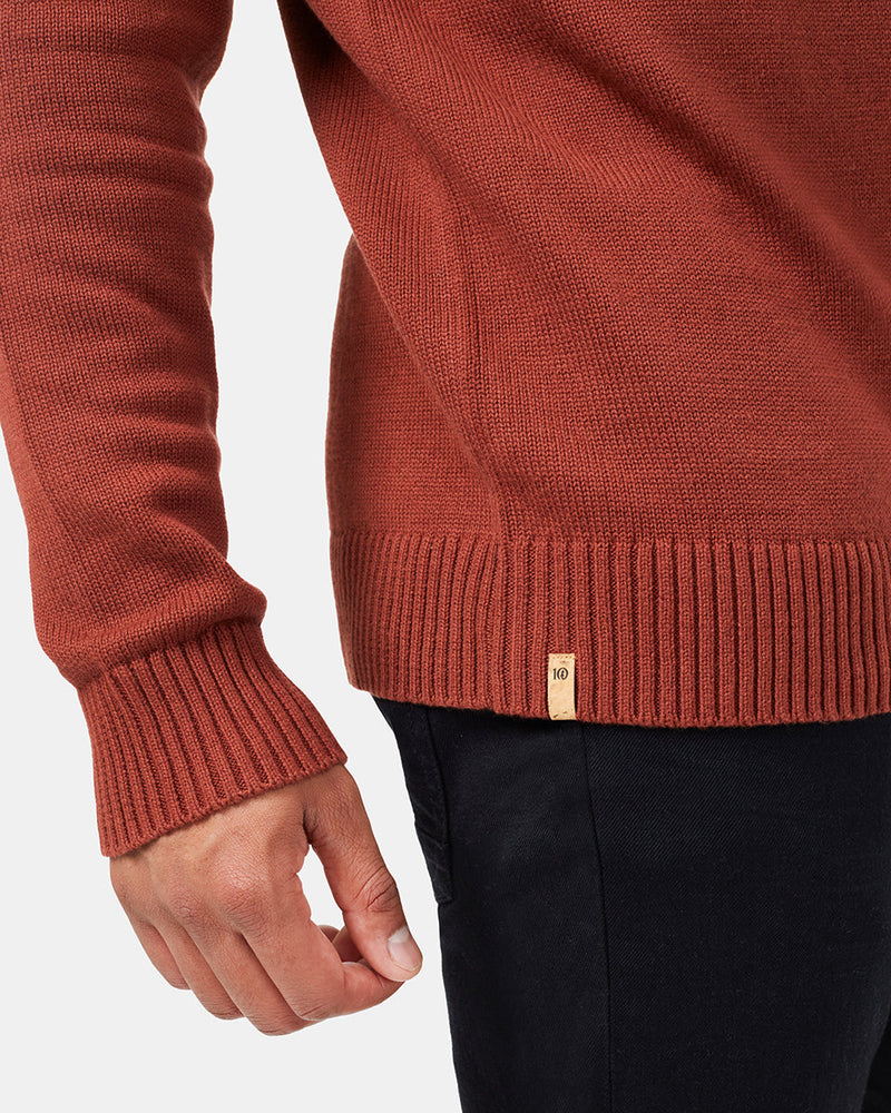 Red Men's Organic Cotton Knit Jumper