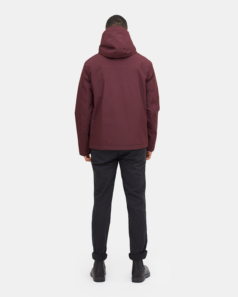 Red Men's Pullover Anorak Rain Jacket