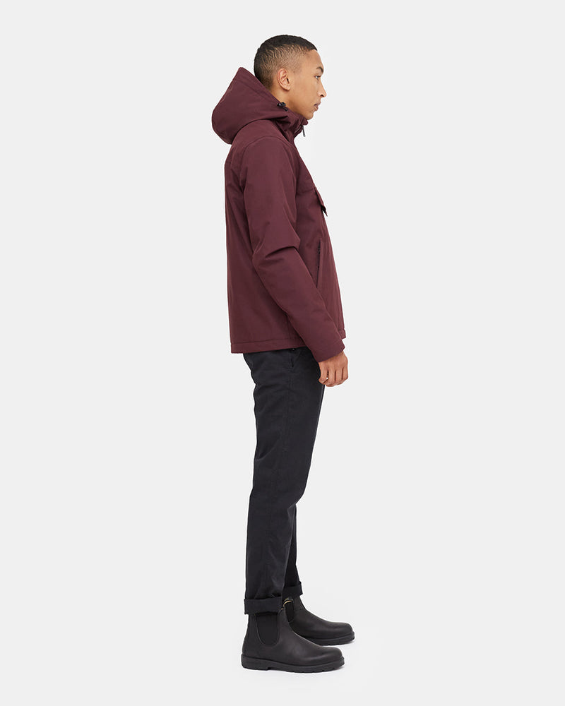 Red Men's Pullover Anorak Rain Jacket