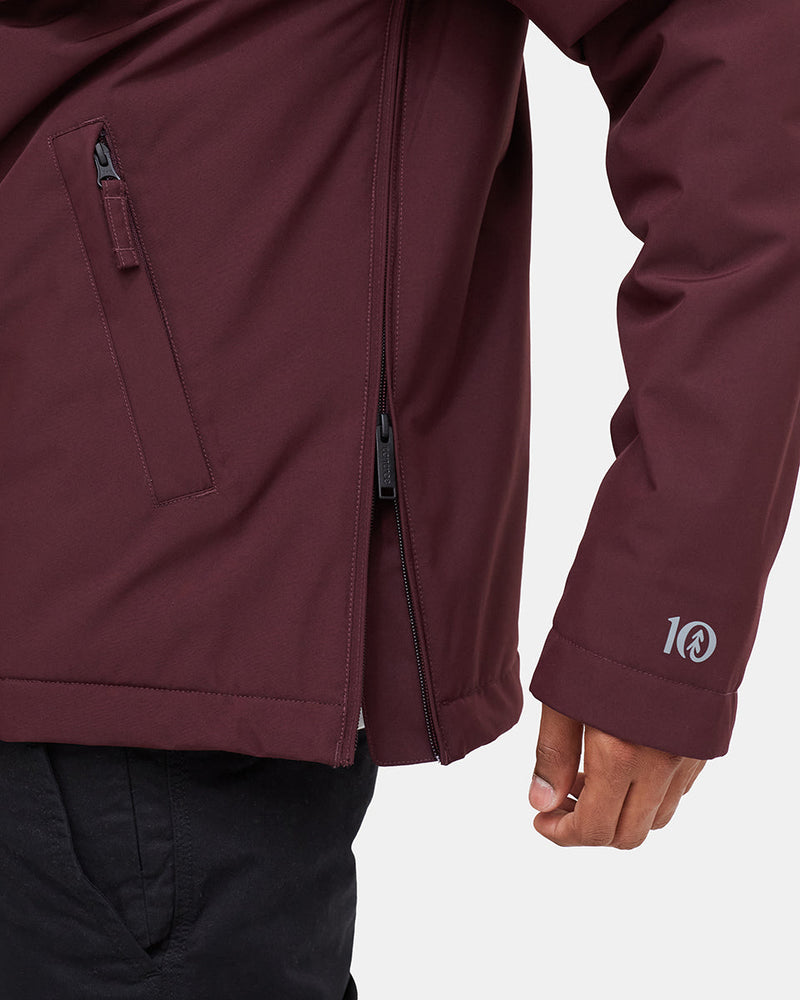 Red Men's Pullover Anorak Rain Jacket