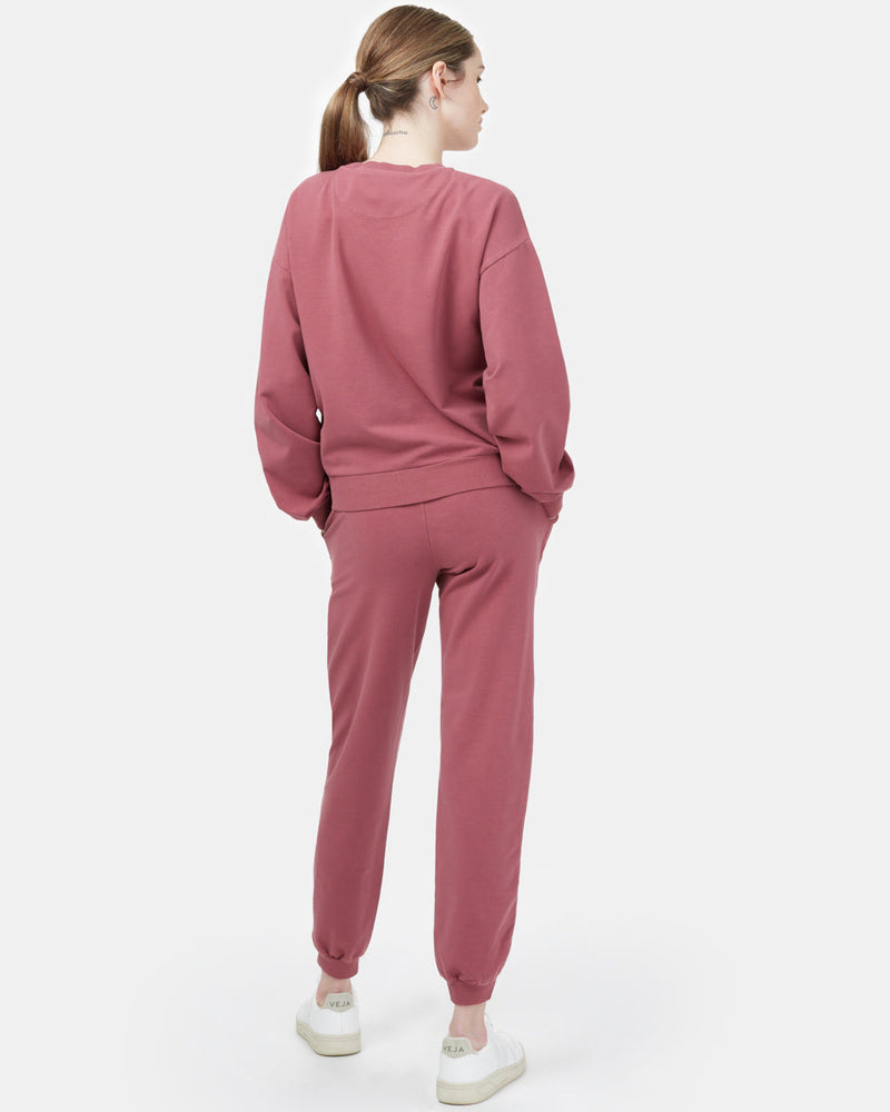 Red Women's Balloon Sleeve Pullover
