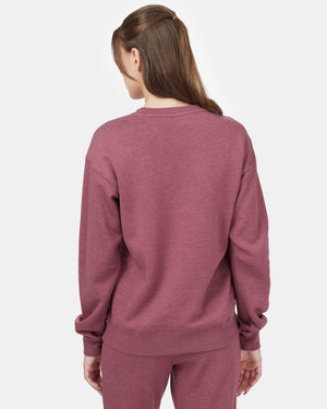 Red Women's Fleece Long Sleeve Sweatshirt