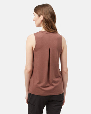 Red Women's Recycled V-Neck Tank Top