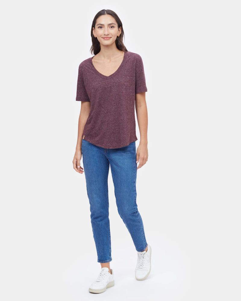 Red Women's Scoop Neck Top