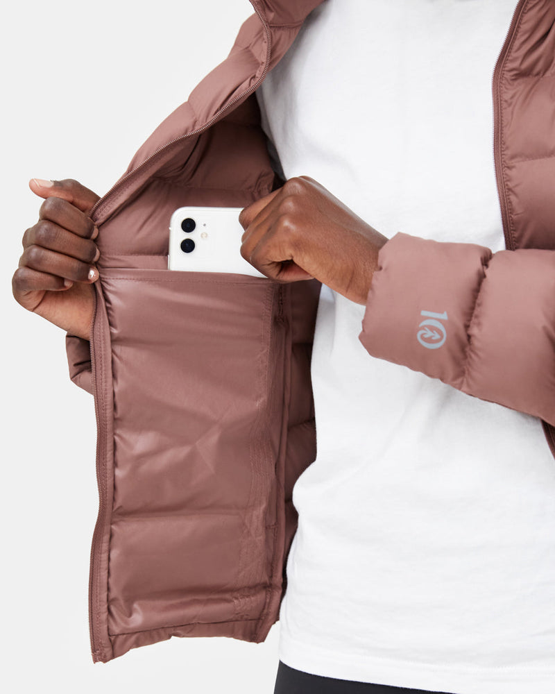 Red Women's Water Resistant Puffer Jacket