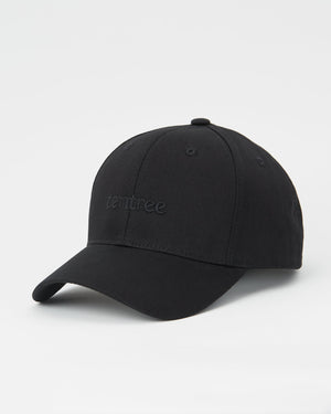 Black Adjustable Organic Cotton Baseball Cap