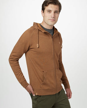 Brown Men's Eco-Friendly Zip-Up Hoodie