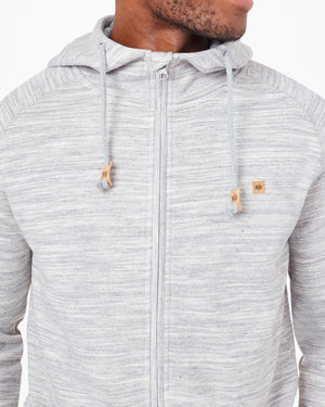 Gray Men's Eco-Friendly Zip-Up Hoodie