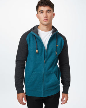 Black,Blue Men's Eco-Friendly Zip-Up Hoodie