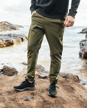 Green Men's Repreve Polyester Joggers