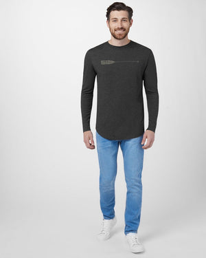 Black Men's Graphic Long Sleeve Shirt