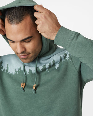 Green Treelinen Graphic Pullover