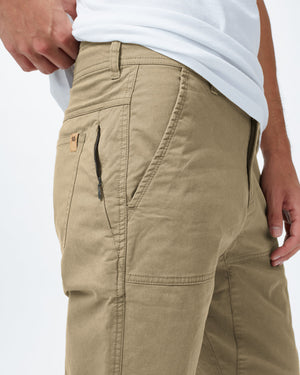 Beige Men's Organic Cotton Twill Joggers