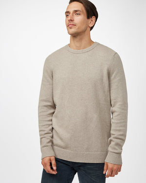 Beige Men's Organic Cotton Knit Jumper