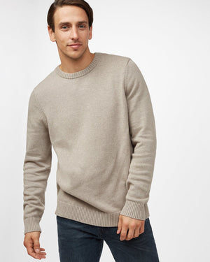 Beige Men's Organic Cotton Knit Jumper