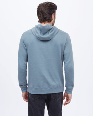 Blue Men's Eco-Friendly Pullover Hoodie