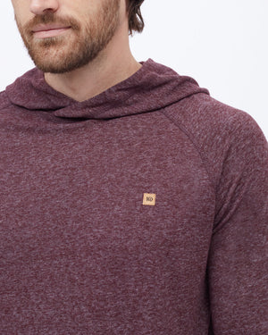 Red Mens Hemp Long Sleeve Hoodie