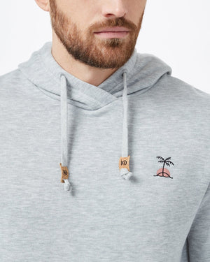 Gray Men's Embroidered Pullover Hoodie