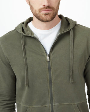 Green Organic Cotton Graphic Zip Up Hoodie