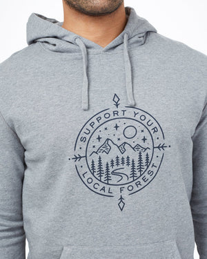 Grey Men's Graphic Hoodie