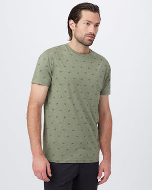 Green Organic Cotton Crew Neck Tee