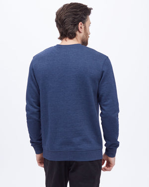 Blue Men's Long Sleeve Crew Neck Sweatshirt