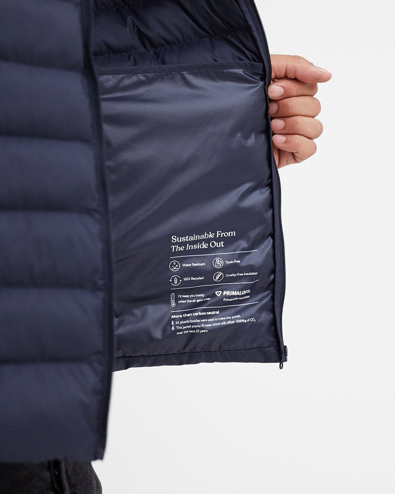 Blue Men's Packable Puffer Jacket