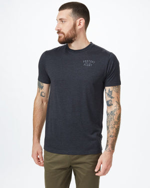 Black Recycled Polyester Crew Neck T-Shirt