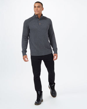 Blue Men's Button Knit Jumper