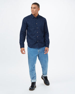 Blue Men's Eco-Friendly Button Shirt