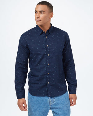 Blue Men's Eco-Friendly Button Shirt