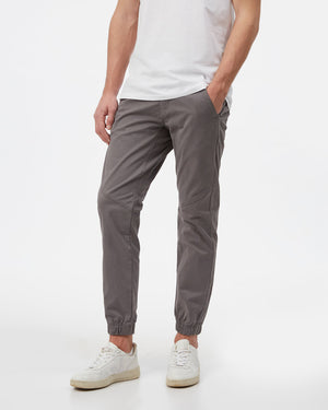 Gray Men's Twill Joggers