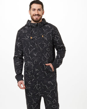 Black Unisex Hooded Pajama Onesie