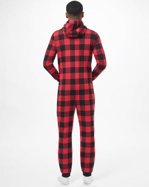 Red Unisex Hooded Pajama Onesie