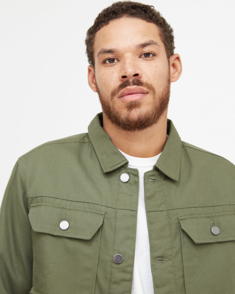 Green Utility Canvas Jacket
