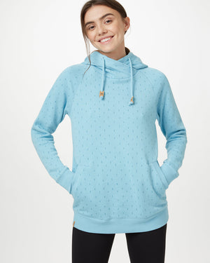 Blue Organic Cotton Pullover Hoodie