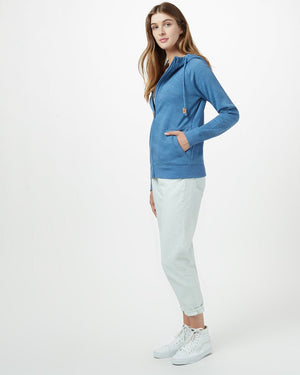 Blue Organic Cotton Zip-Up Hoodie