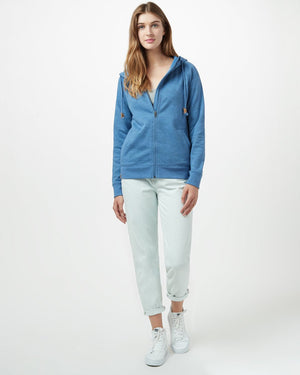 Blue Organic Cotton Zip-Up Hoodie