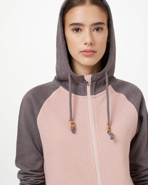 Gray,Pink Organic Cotton Zip-Up Hoodie