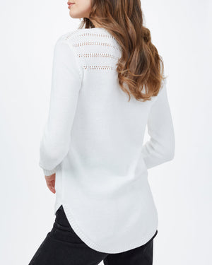 White Women's Wool Knit Jumper