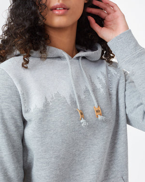 Gray Women's Graphic Pullover Hoodie