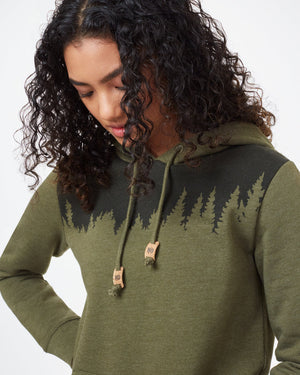 Green Women's Graphic Pullover Hoodie