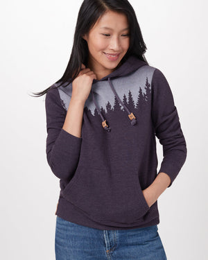 Purple Women's Graphic Pullover Hoodie