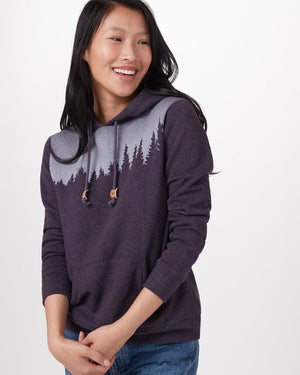 Purple Women's Graphic Pullover Hoodie