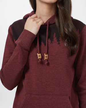 Red Women's Graphic Pullover Hoodie