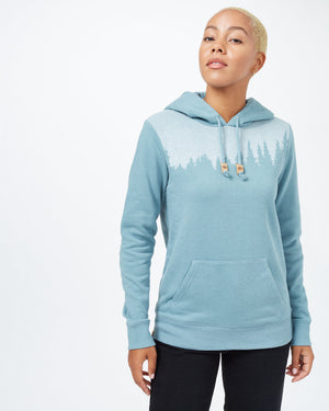 Blue Women's Graphic Pullover Hoodie