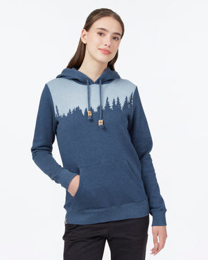 Blue Women's Graphic Pullover Hoodie