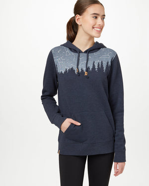 Blue Tree Graphic Pullover Hoodie