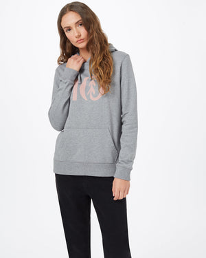 Gray,Pink Graphic Pullover Hoodie