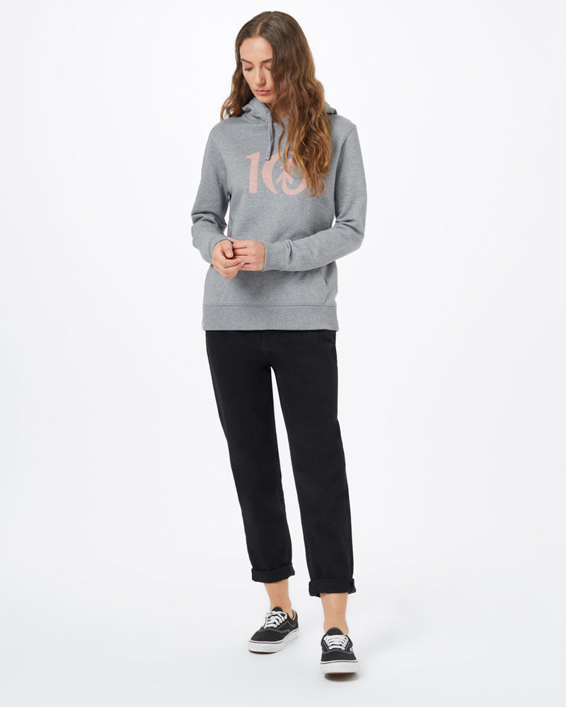 Gray,Pink Graphic Pullover Hoodie